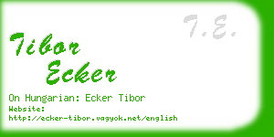 tibor ecker business card